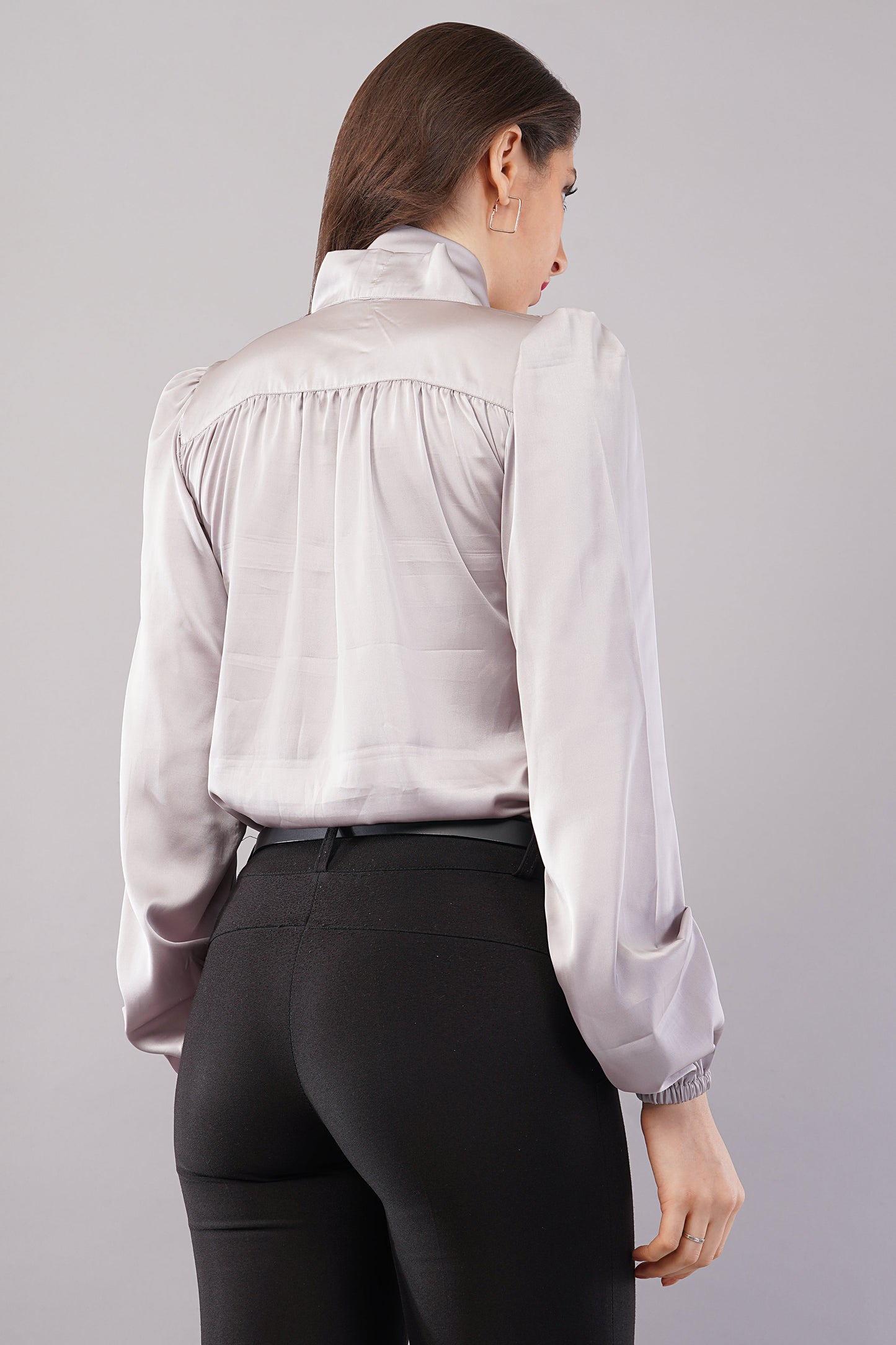 Luxe Satin Bow Blouse
