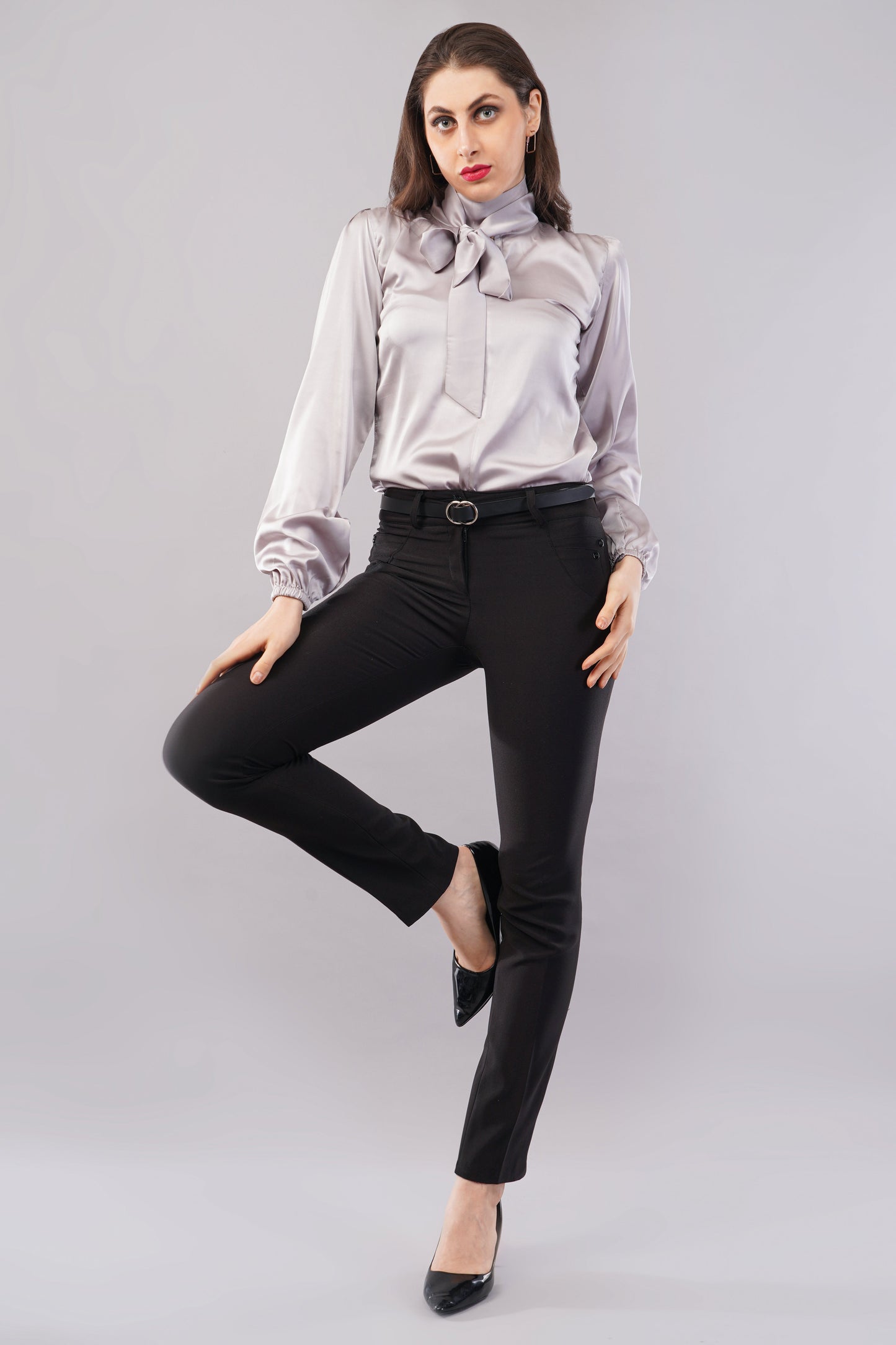 Luxe Satin Bow Blouse