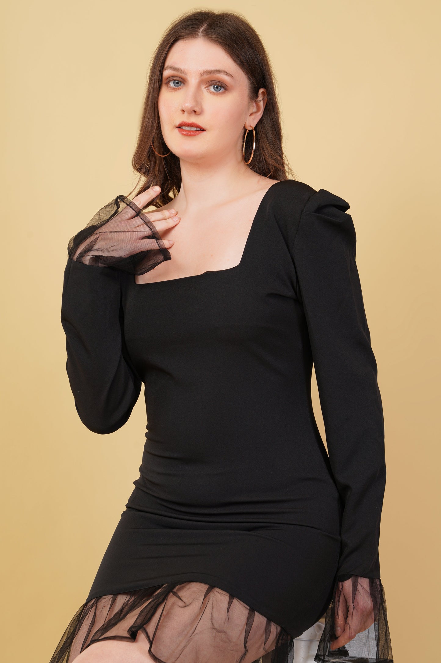 Midnight Charm Ruffle Mini