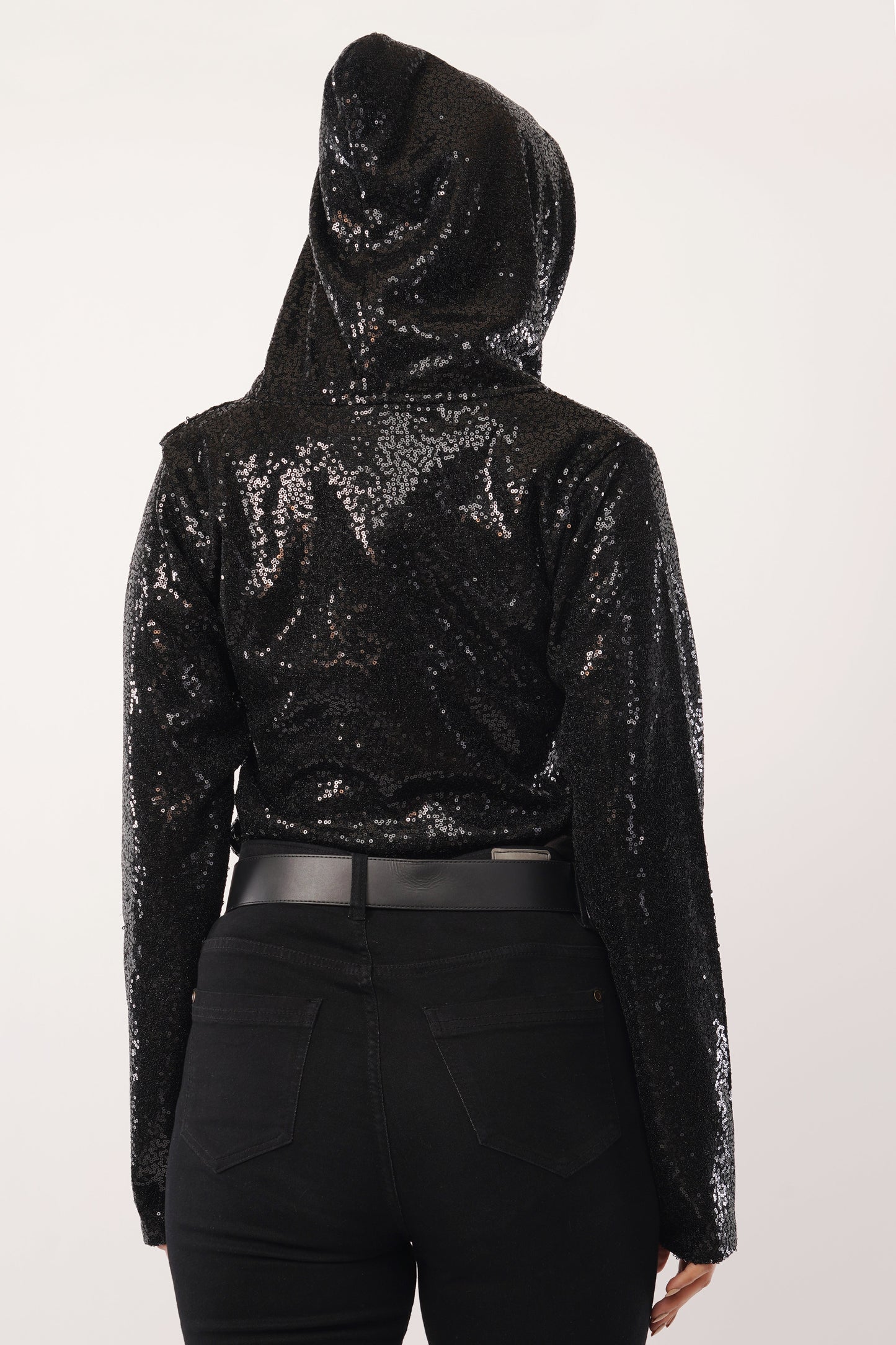 Midnight Spark Sequin Hoodie
