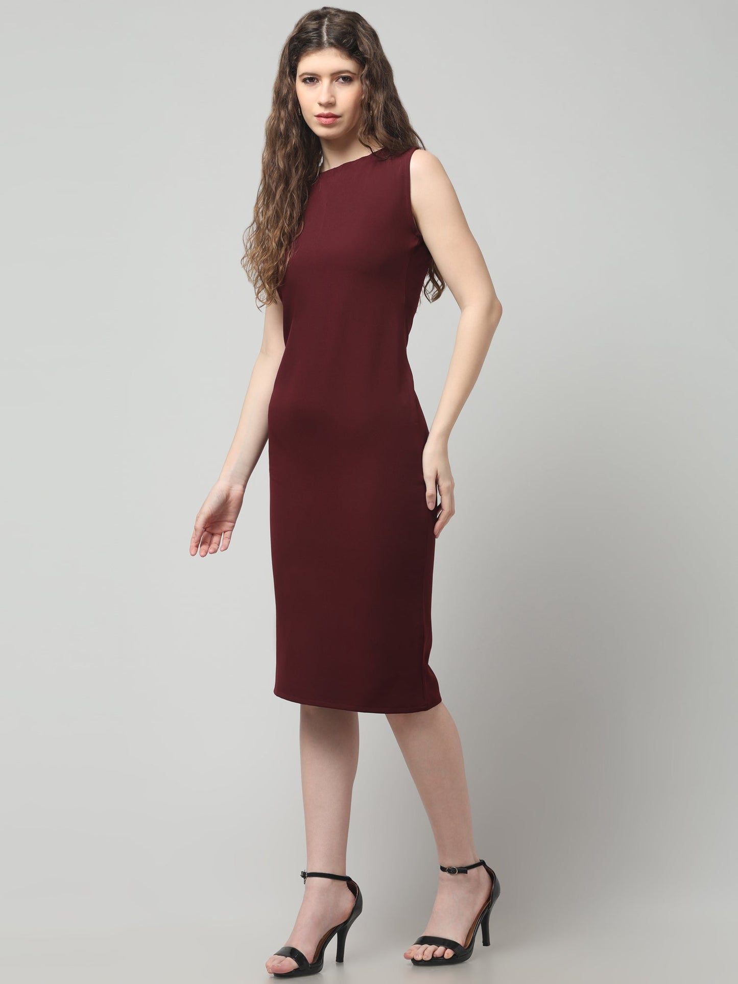 Classic Merlot Bodycon Dress