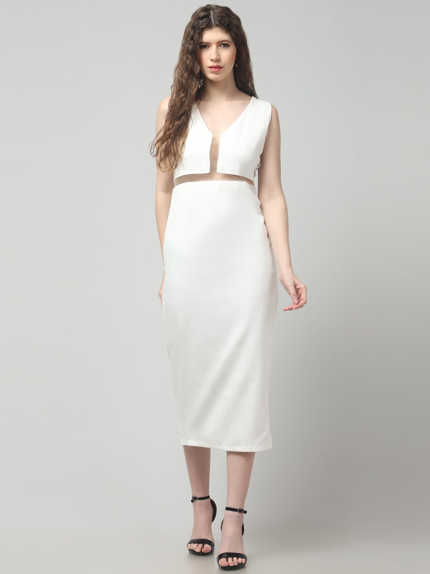 Ivory Cutout Elegance Dress