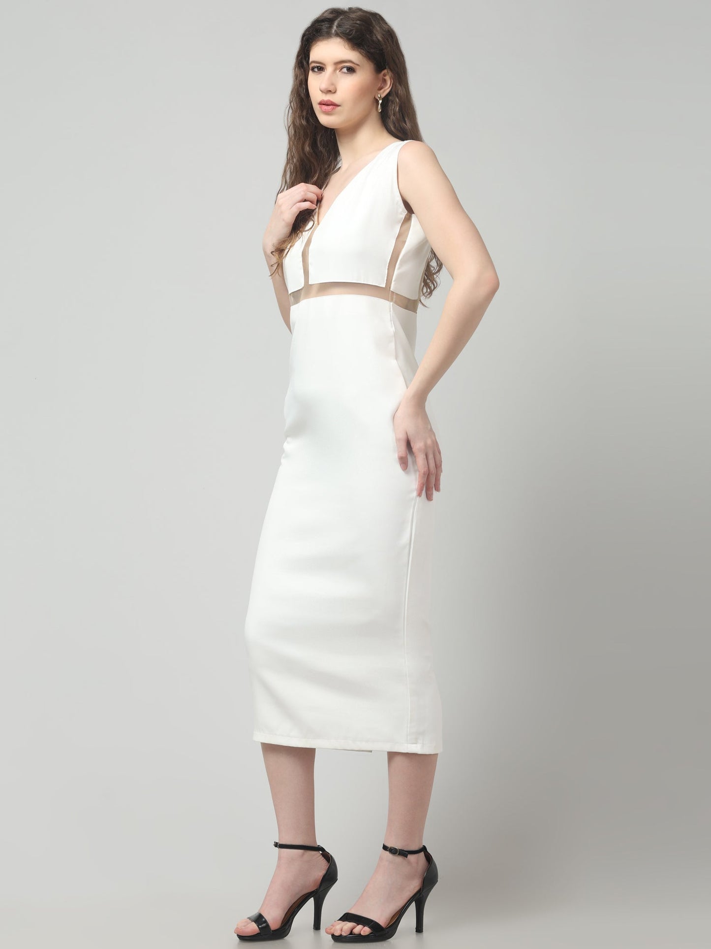 Ivory Cutout Elegance Dress