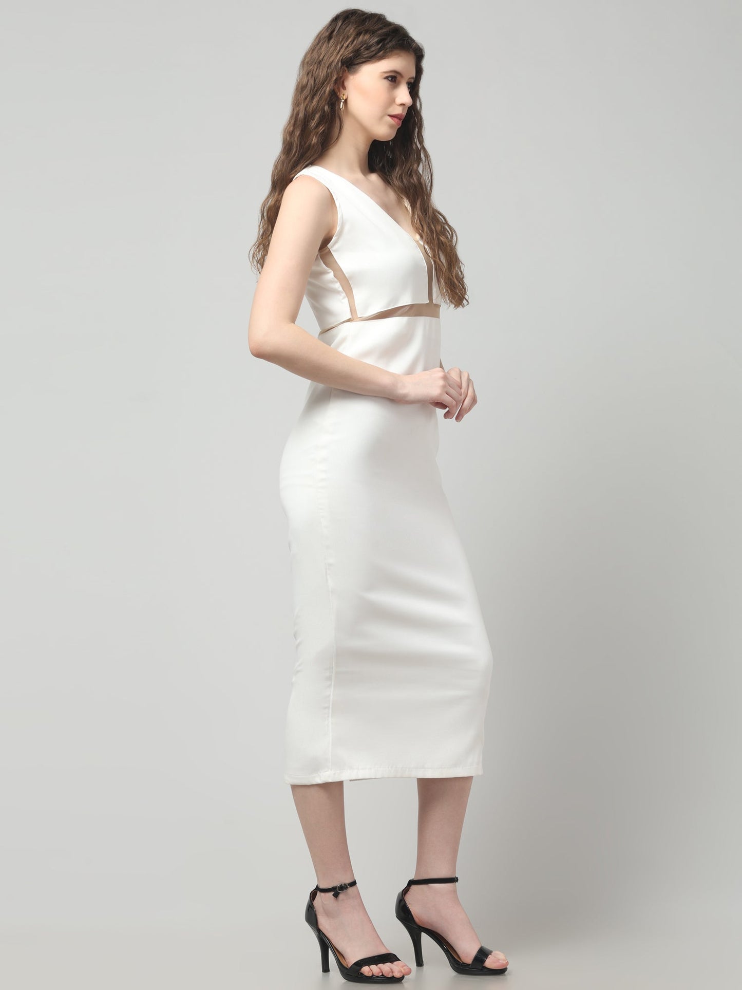 Ivory Cutout Elegance Dress