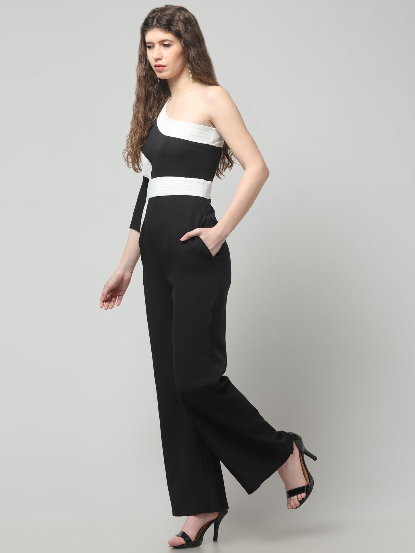 Monochrome Eclipse Cutout Jumpsuit