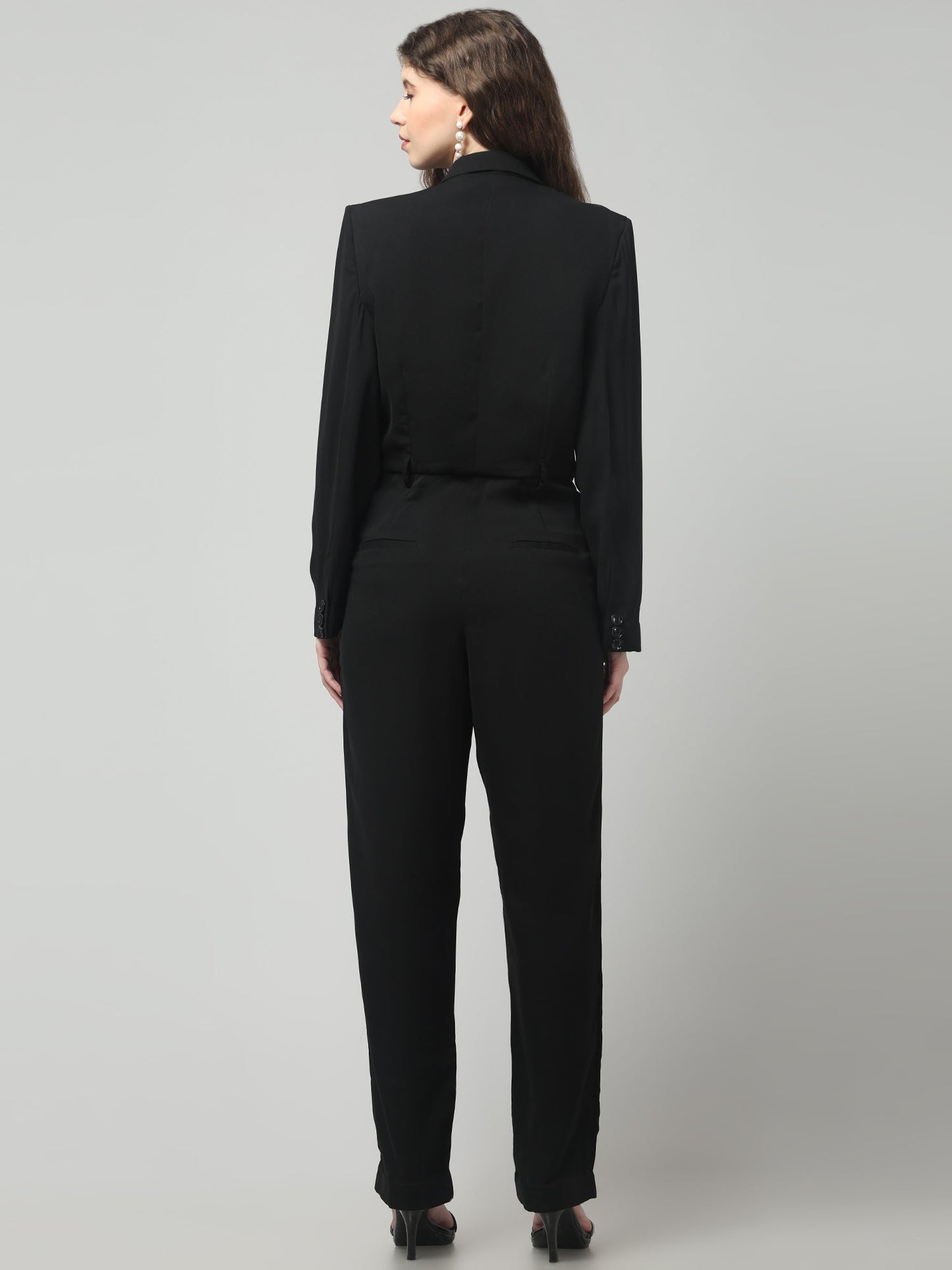 Power Mode Belted Jumpsuit