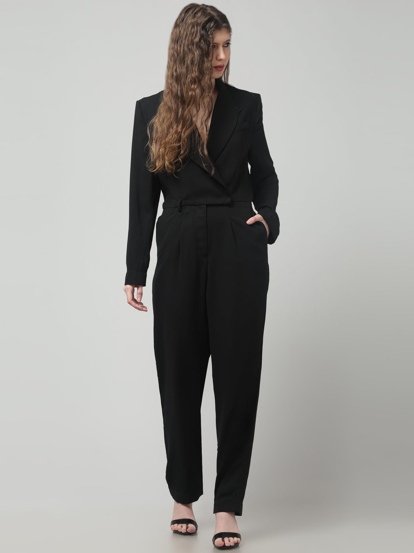 Power Mode Belted Jumpsuit