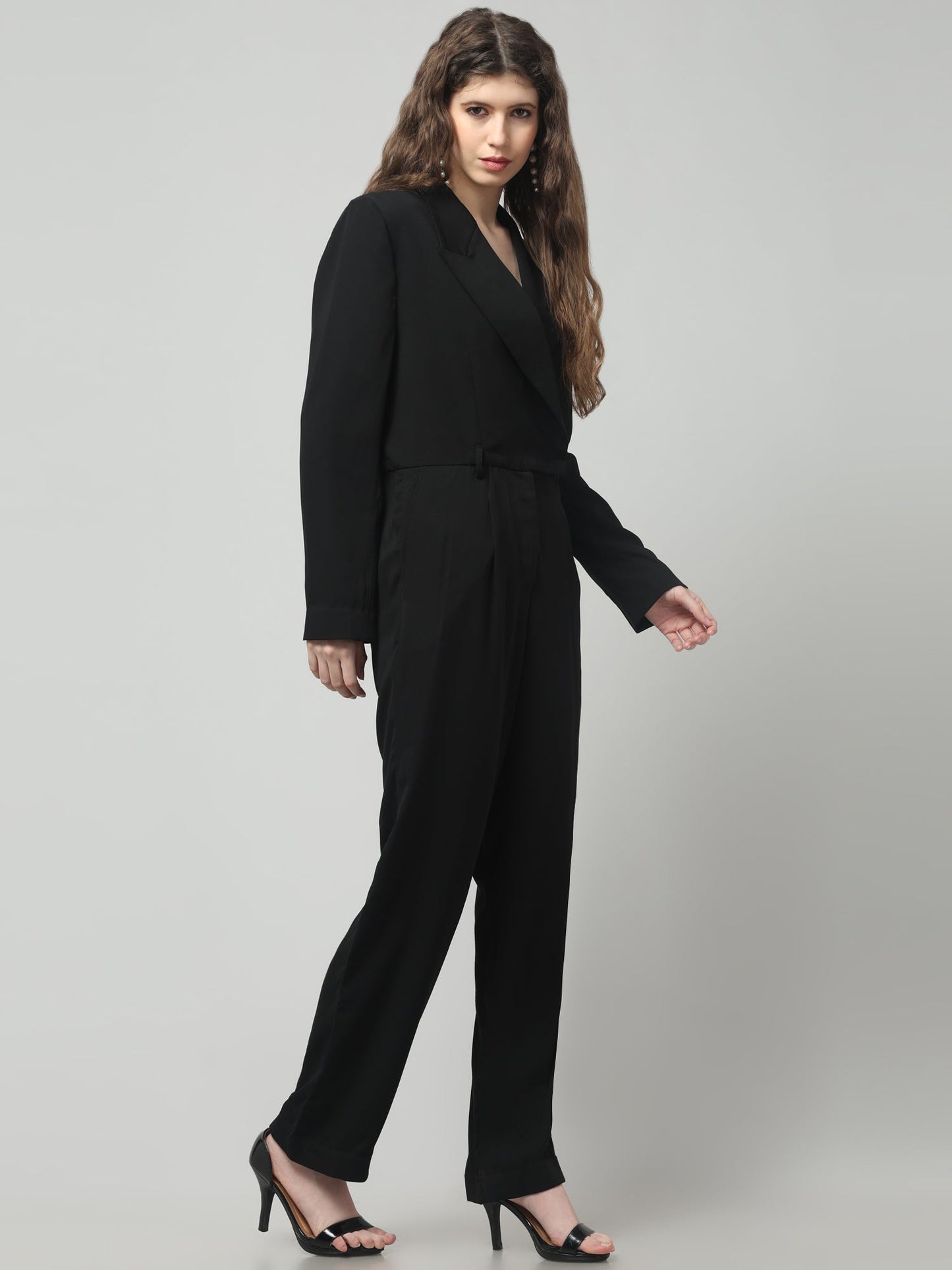 Power Mode Belted Jumpsuit