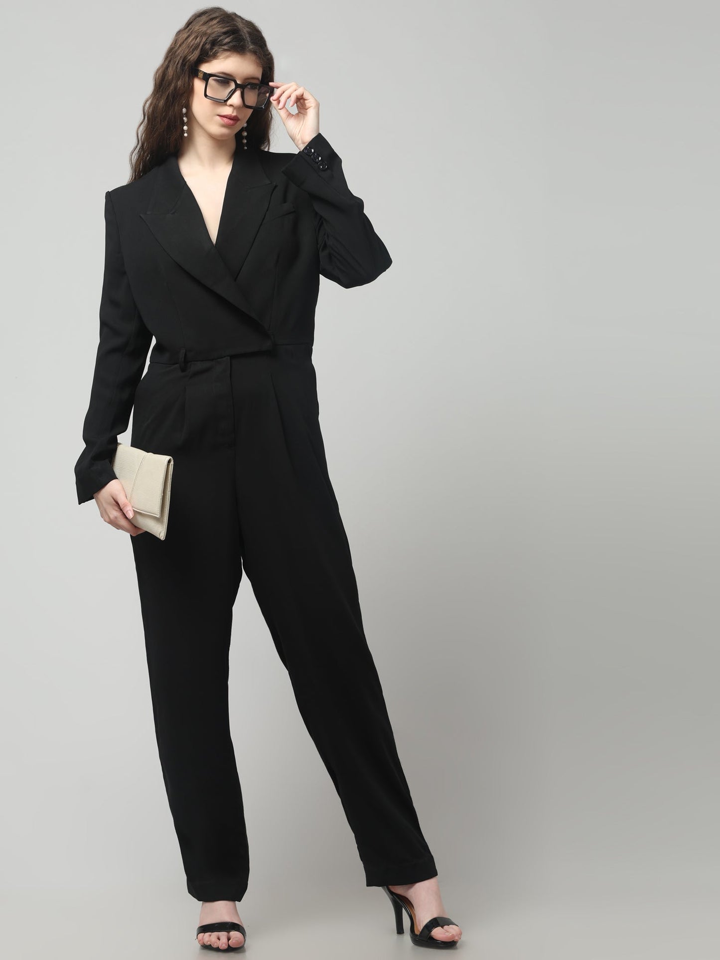 Power Mode Belted Jumpsuit