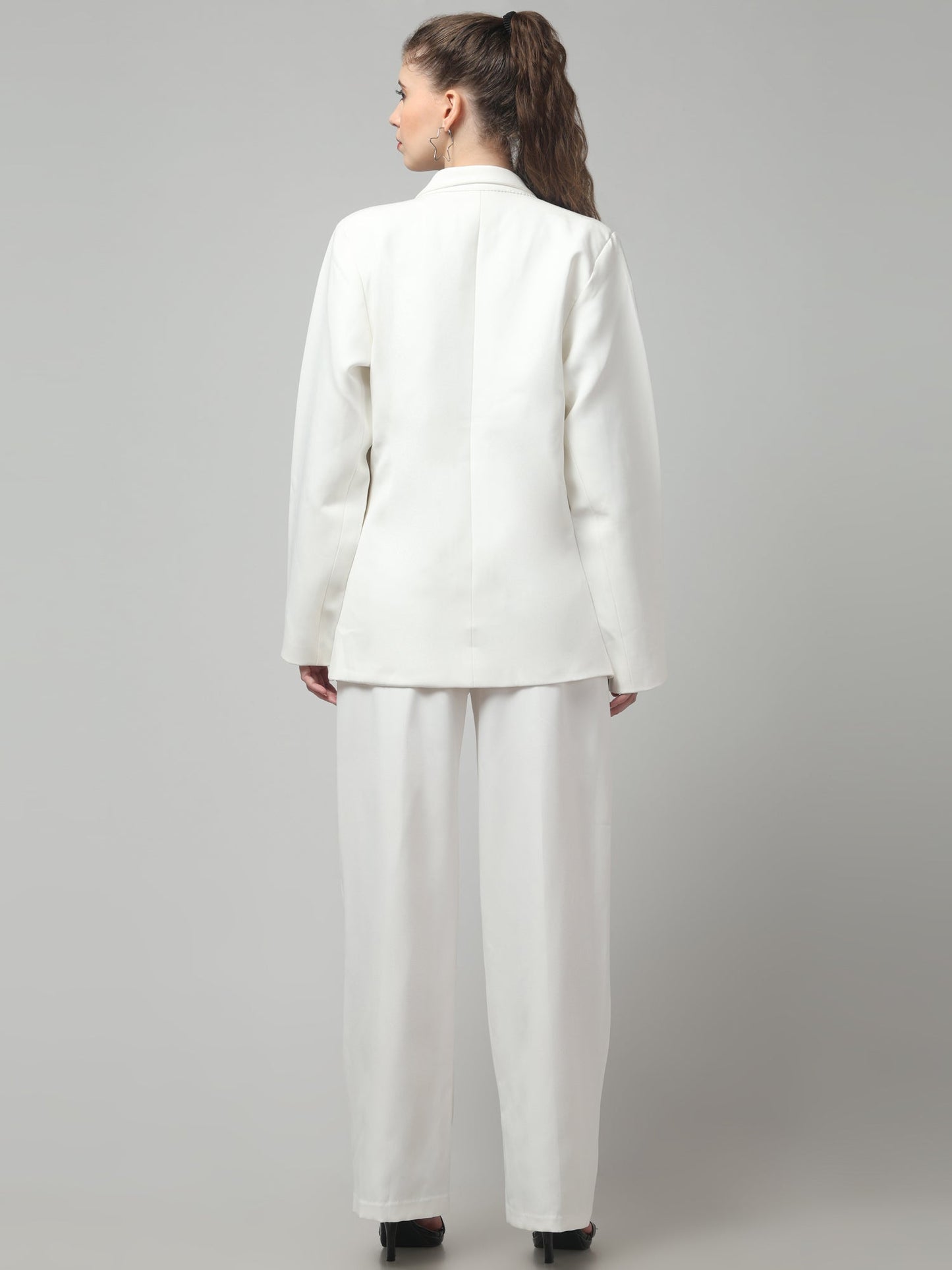 Ivory Edge Piped Blazer Set