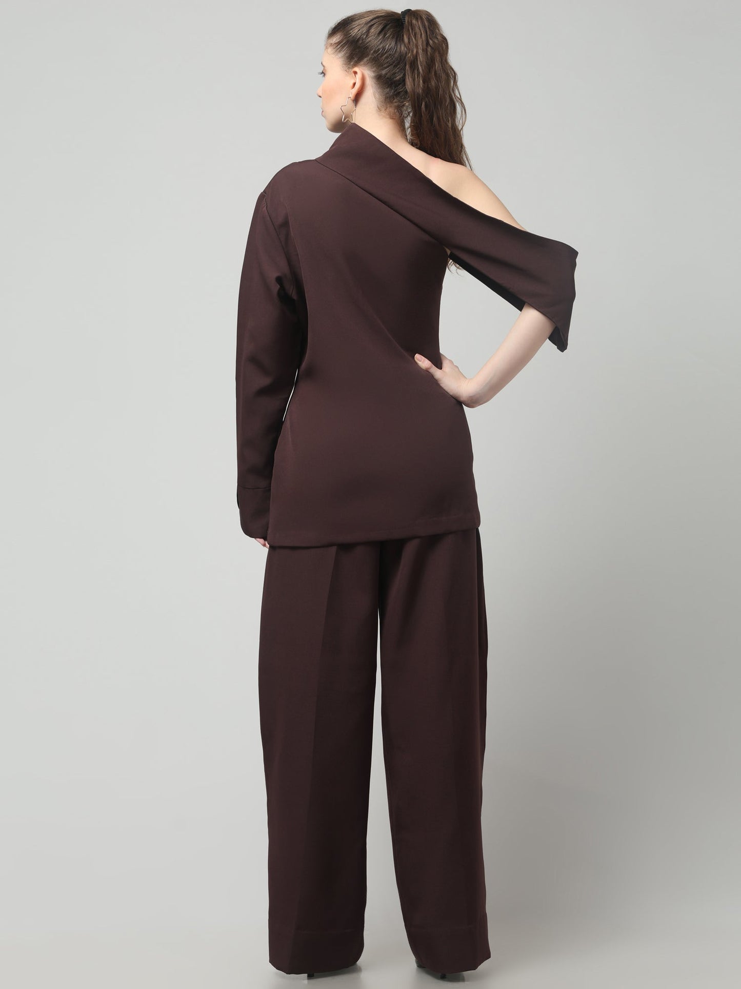 Asymmetria One-Shoulder Blazer Set