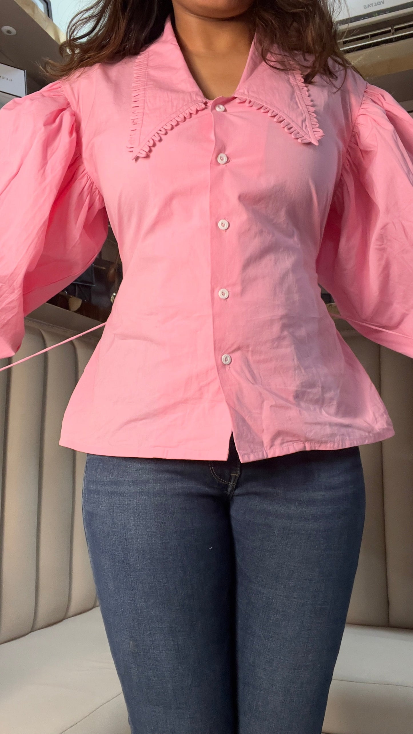 Rose Puff Elegance Shirt 🌸