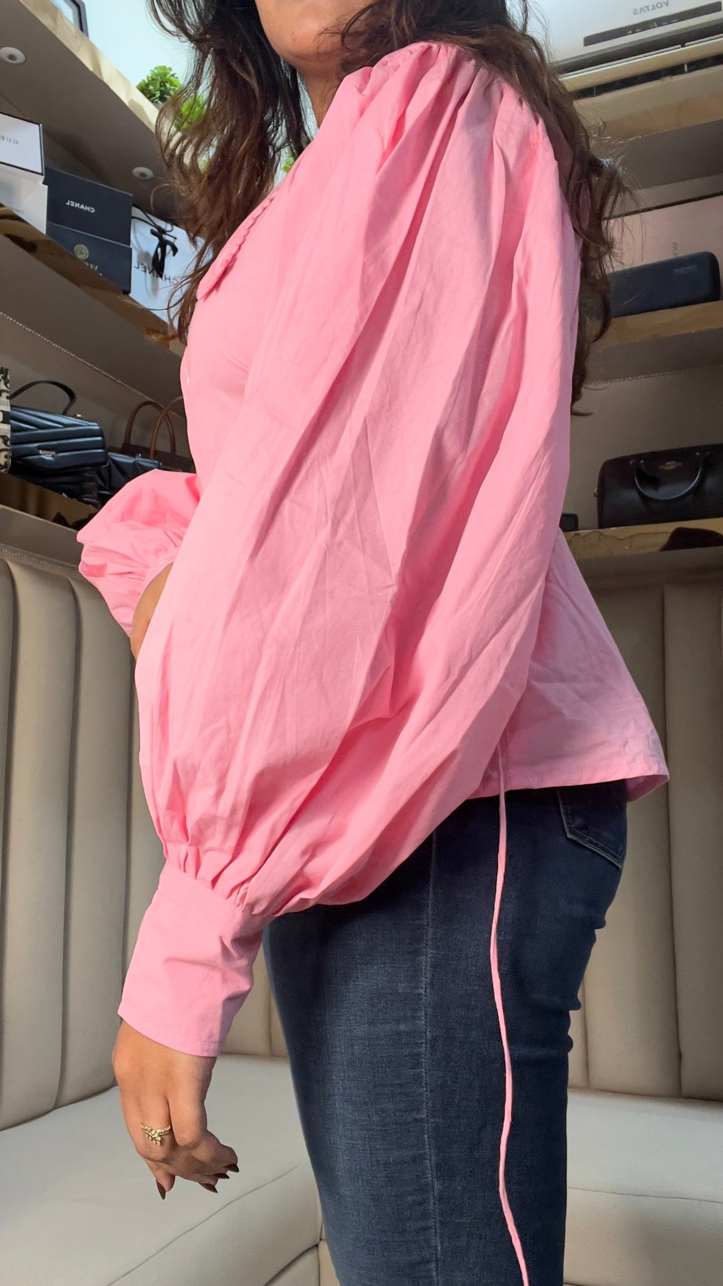 Rose Puff Elegance Shirt 🌸
