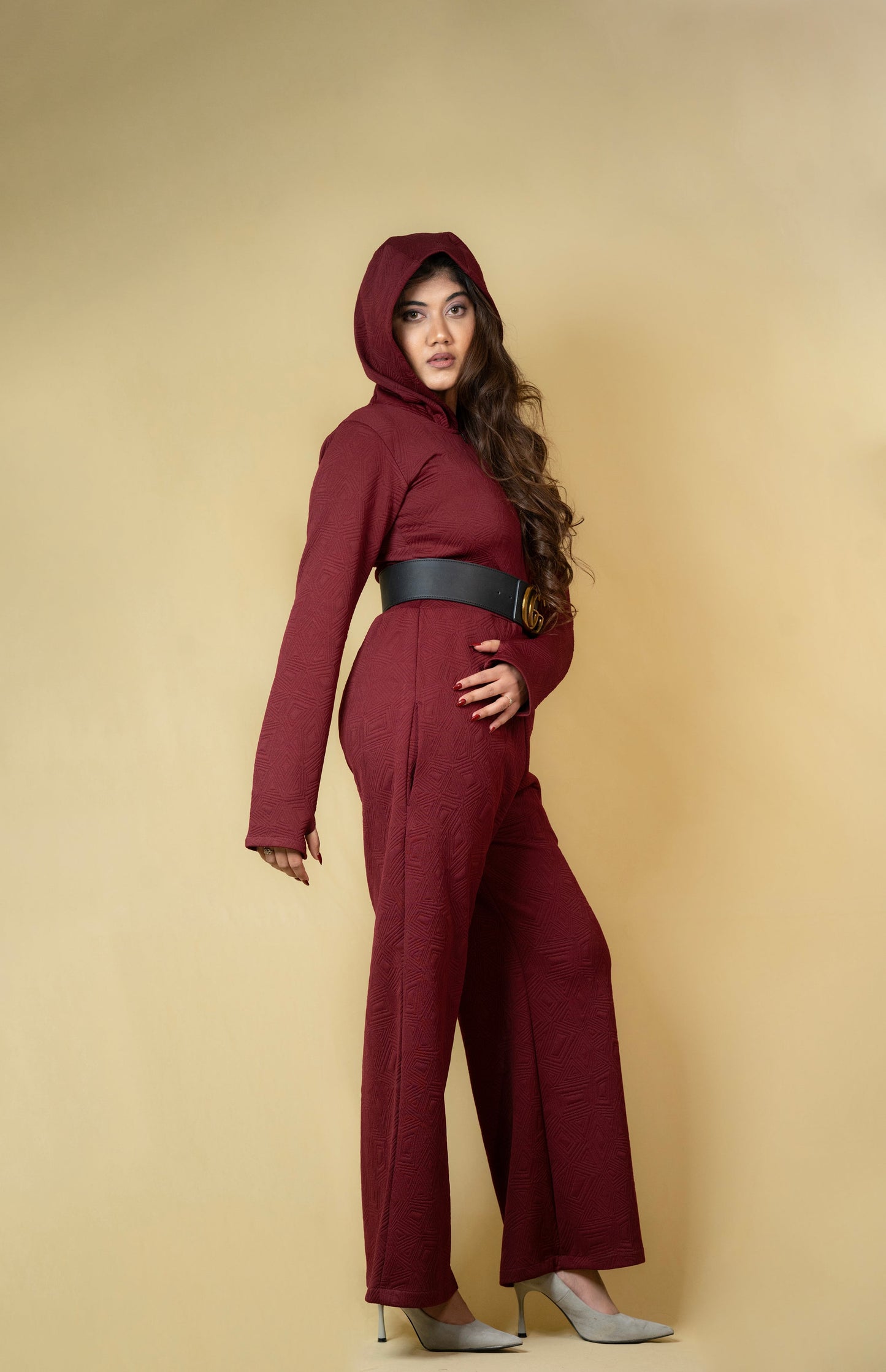 Scarlet Luxe Hooded Jumpsuit