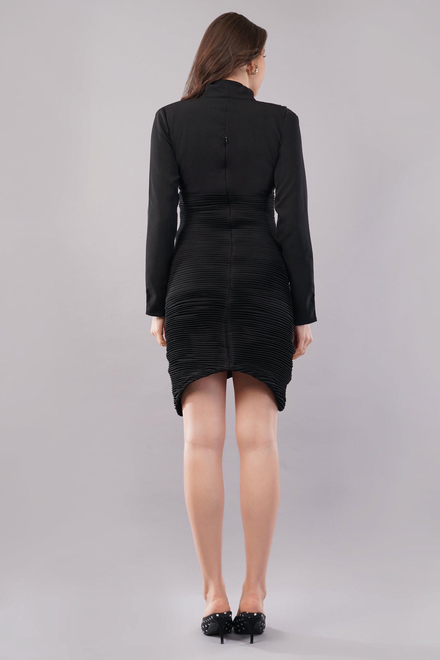 Noir Elegance Bow-Tie Dress