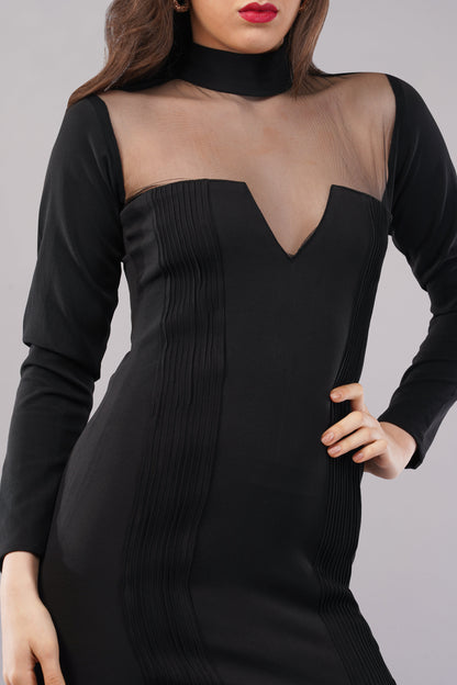Sheer Power Mesh Dress