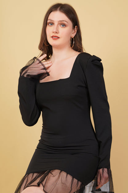 Midnight Charm Ruffle Mini