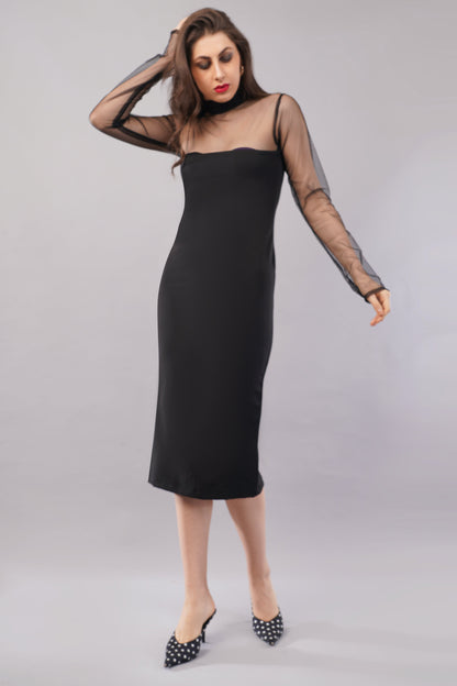 Noir Illusion Sheer Midi