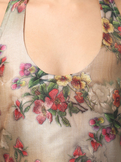 Floral Waltz Halter Dress