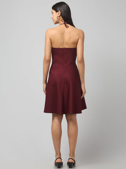 Crimson Charm Bow Dress