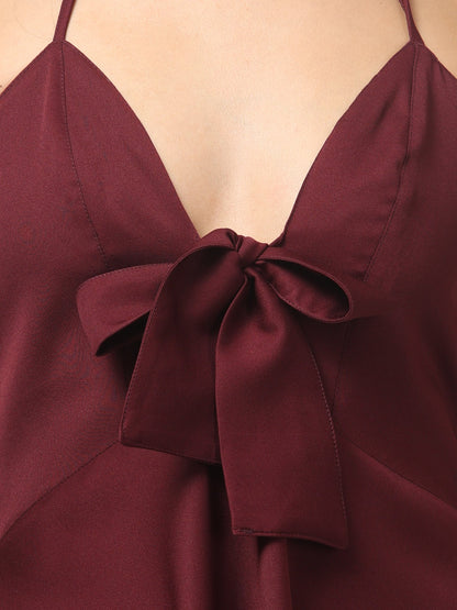 Crimson Charm Bow Dress