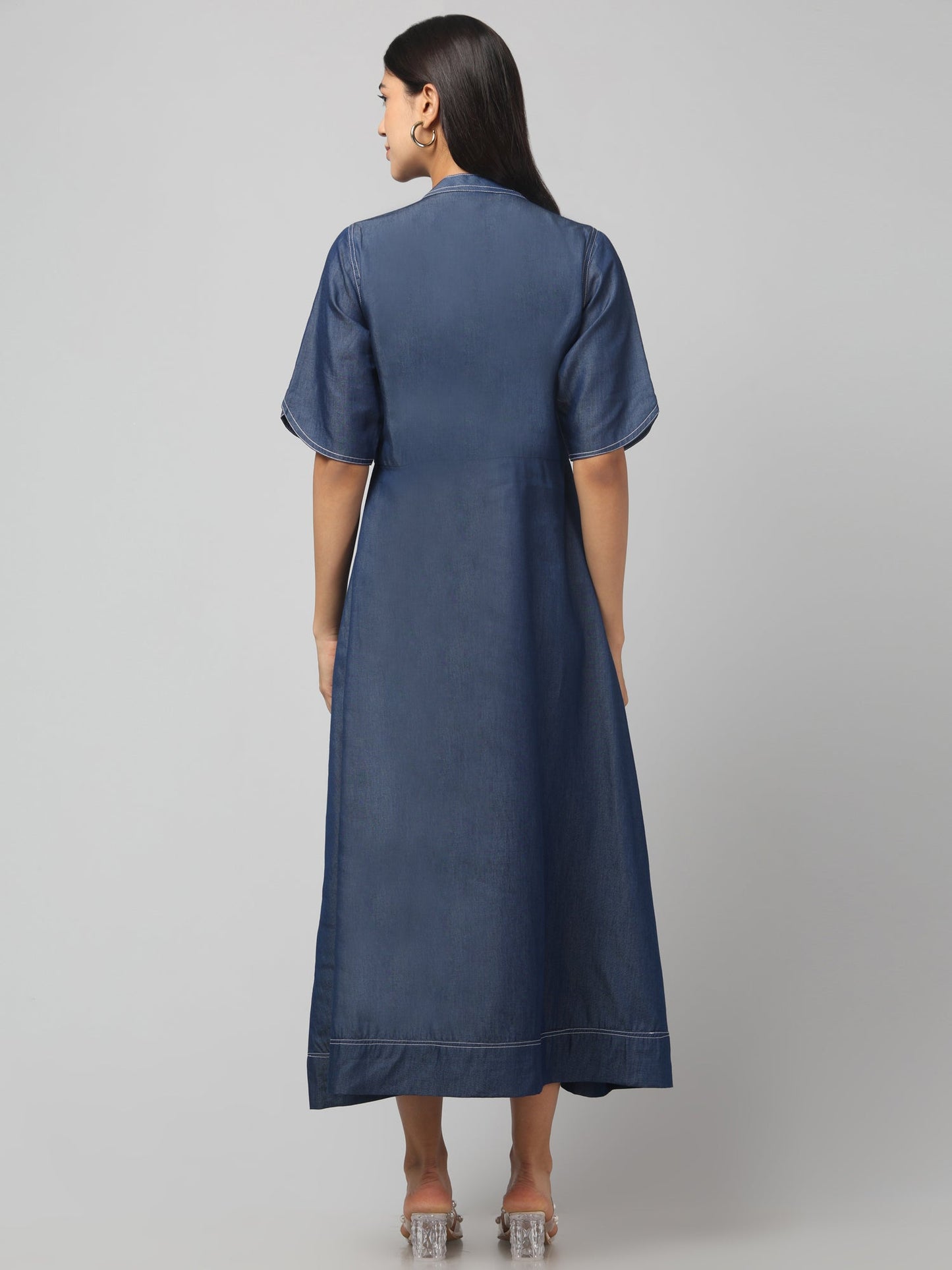 Indigo Ease Shirt Dress