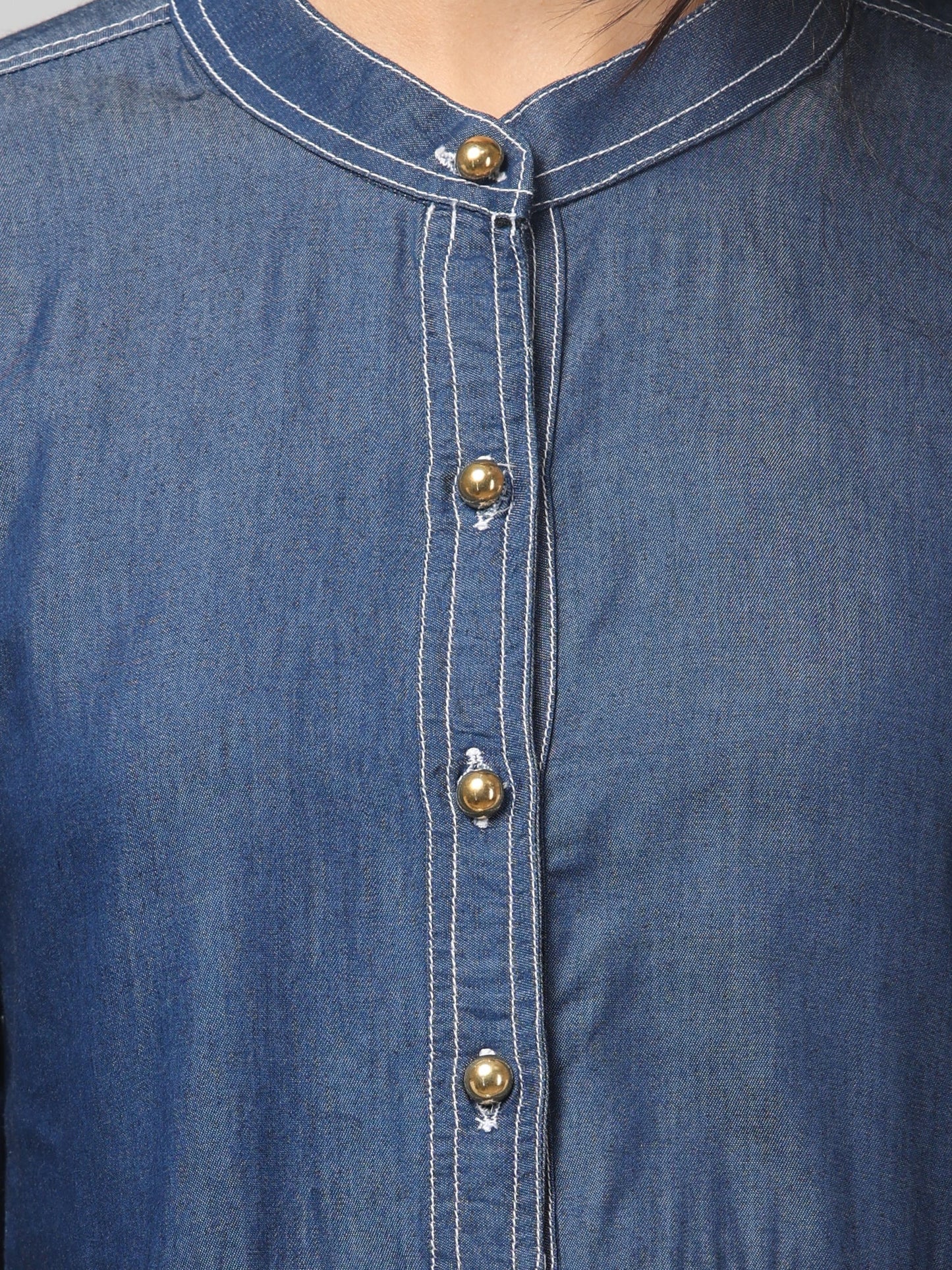 Indigo Ease Shirt Dress
