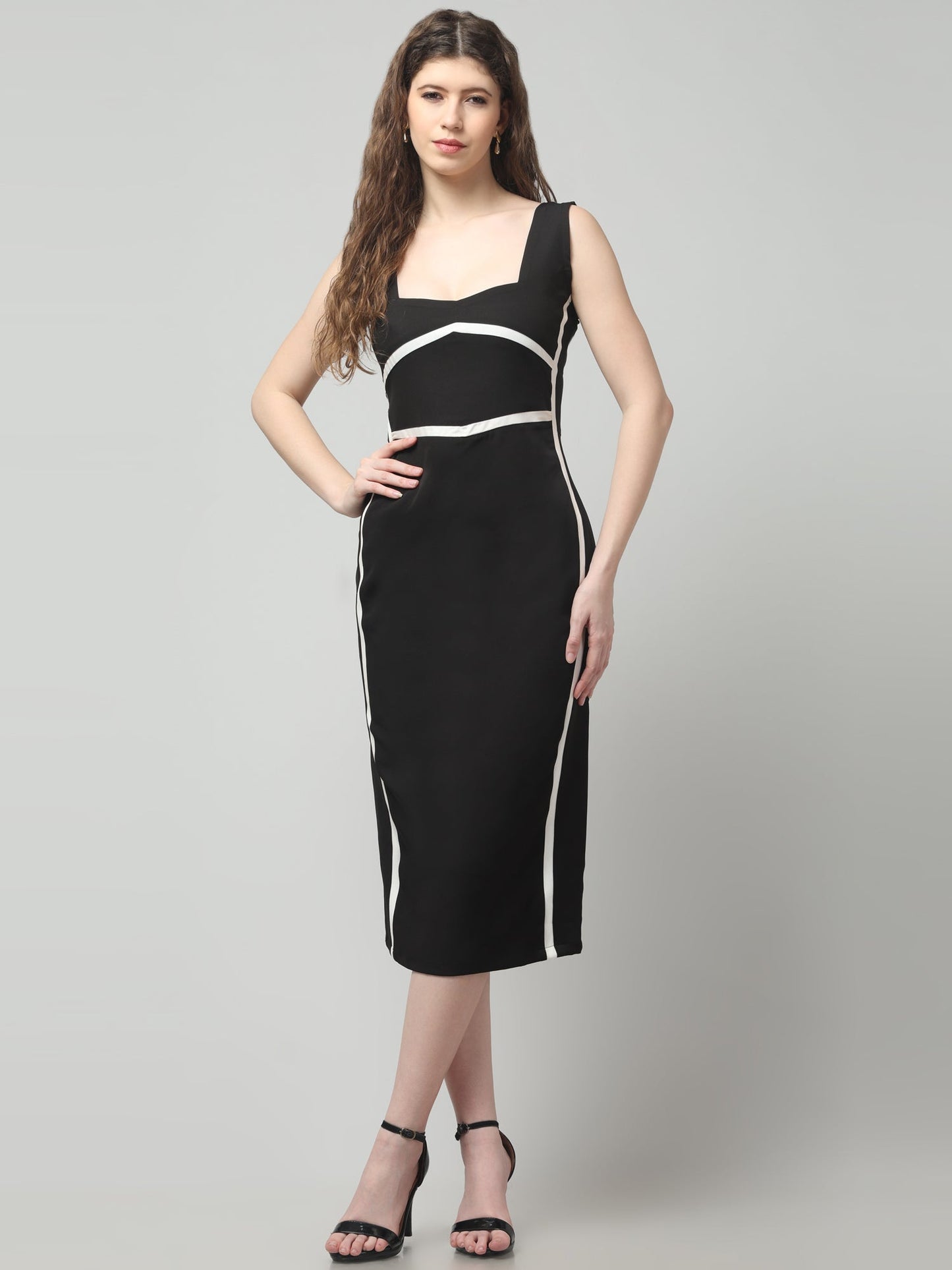 Linear Luxe Bodycon Dress