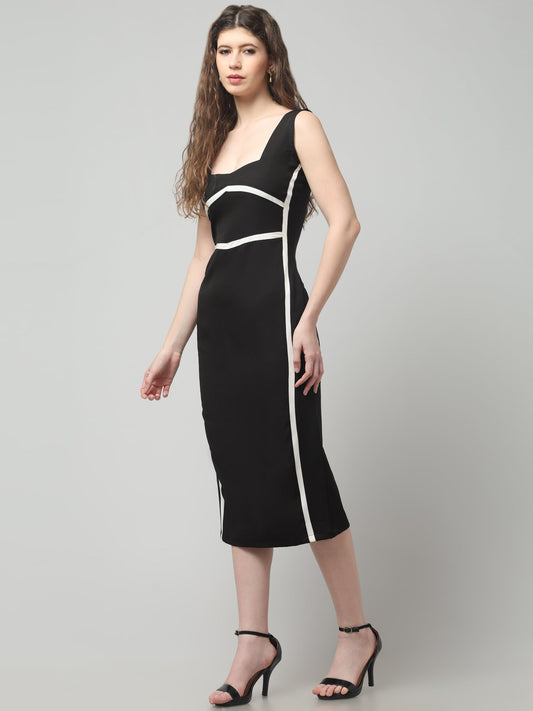 Linear Luxe Bodycon Dress