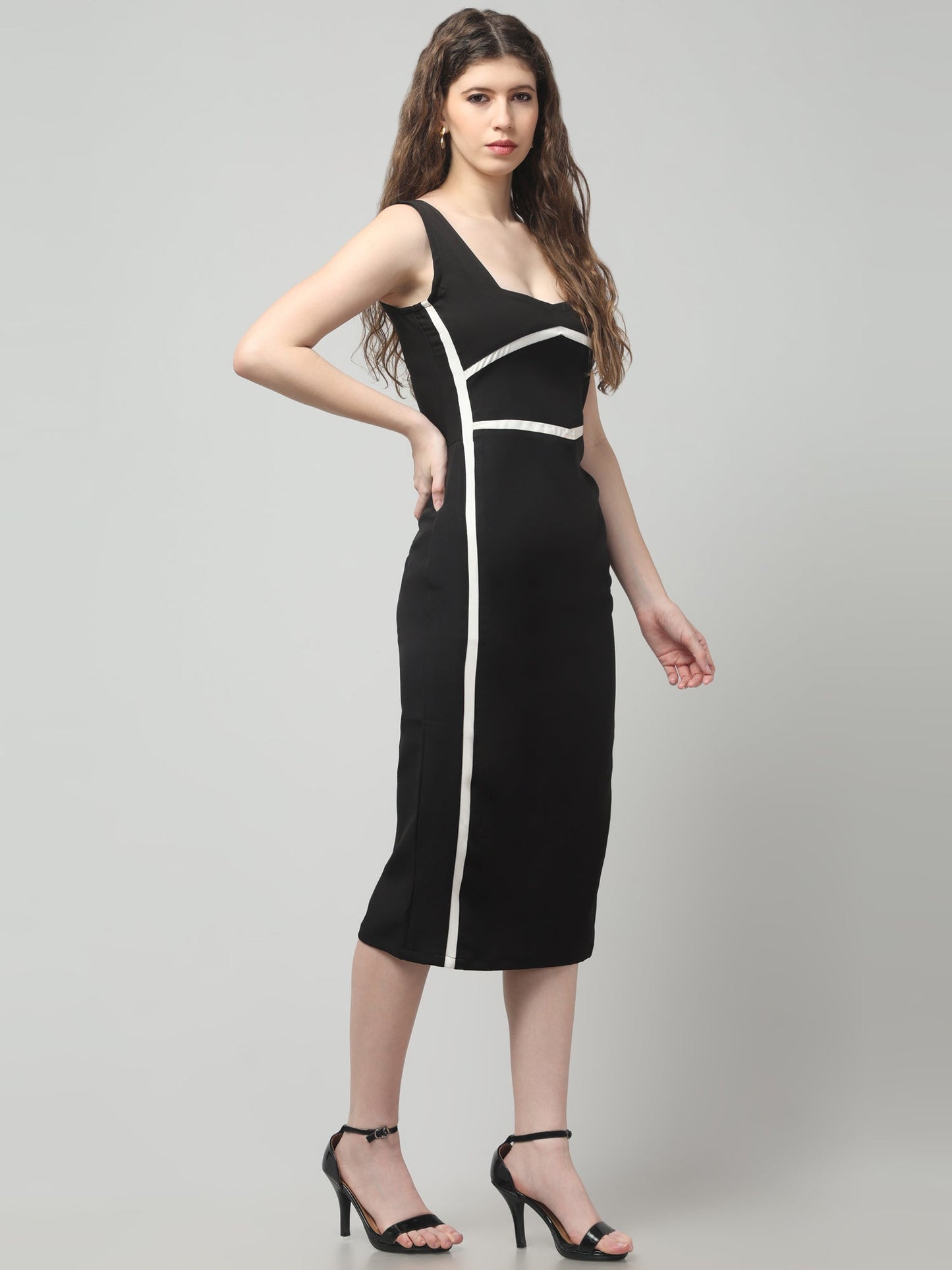 Linear Luxe Bodycon Dress