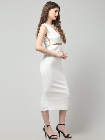 Ivory Cutout Elegance Dress