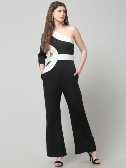 Monochrome Eclipse Cutout Jumpsuit