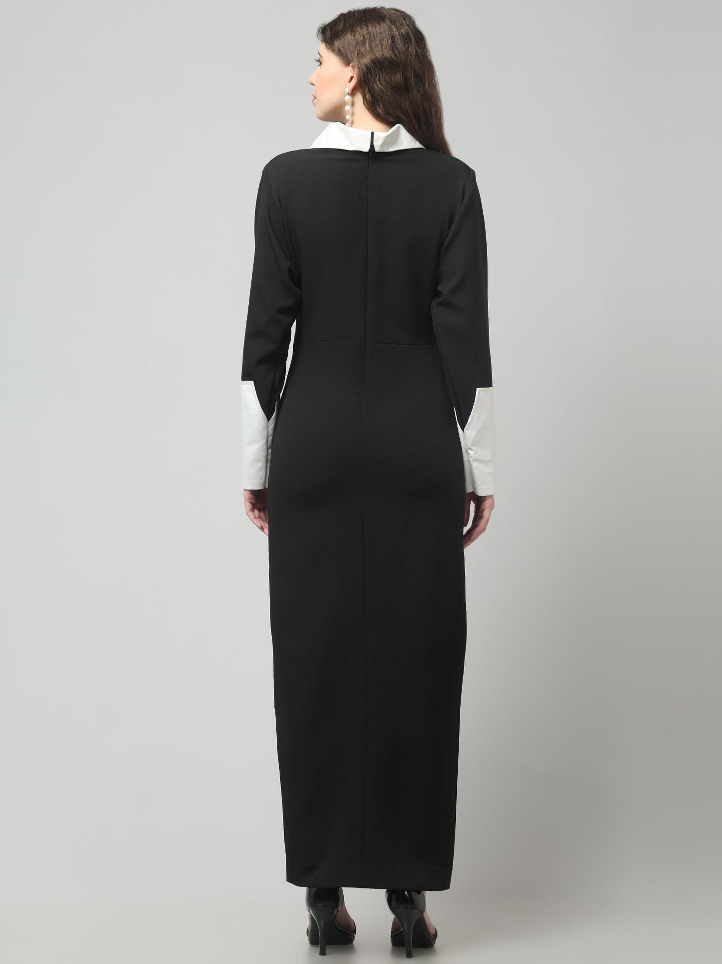 Monochrome Authority Midi Dress