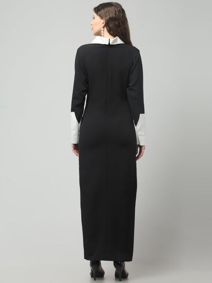 Monochrome Authority Midi Dress