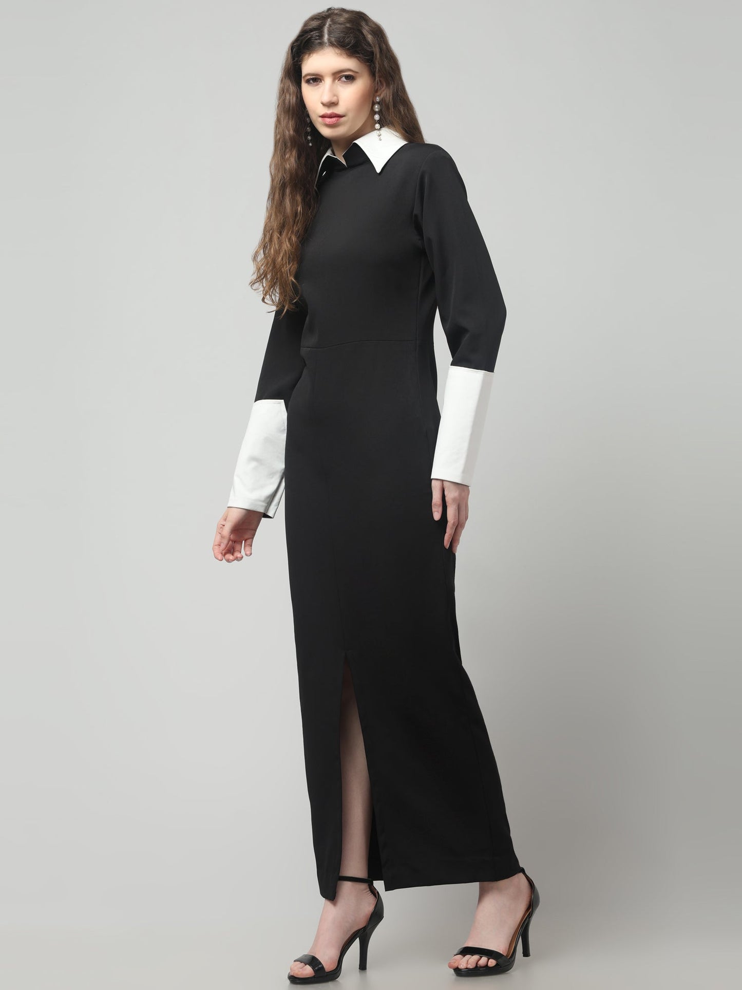 Monochrome Authority Midi Dress