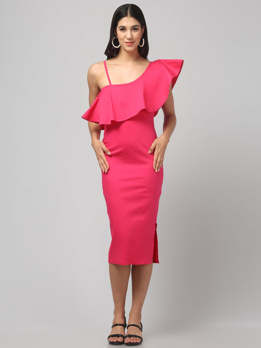 Rosé Rush Ruffle Dress