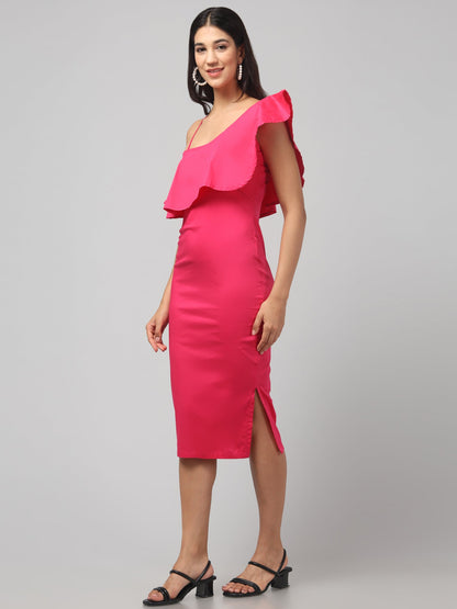 Rosé Rush Ruffle Dress
