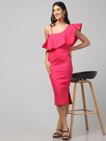 Rosé Rush Ruffle Dress