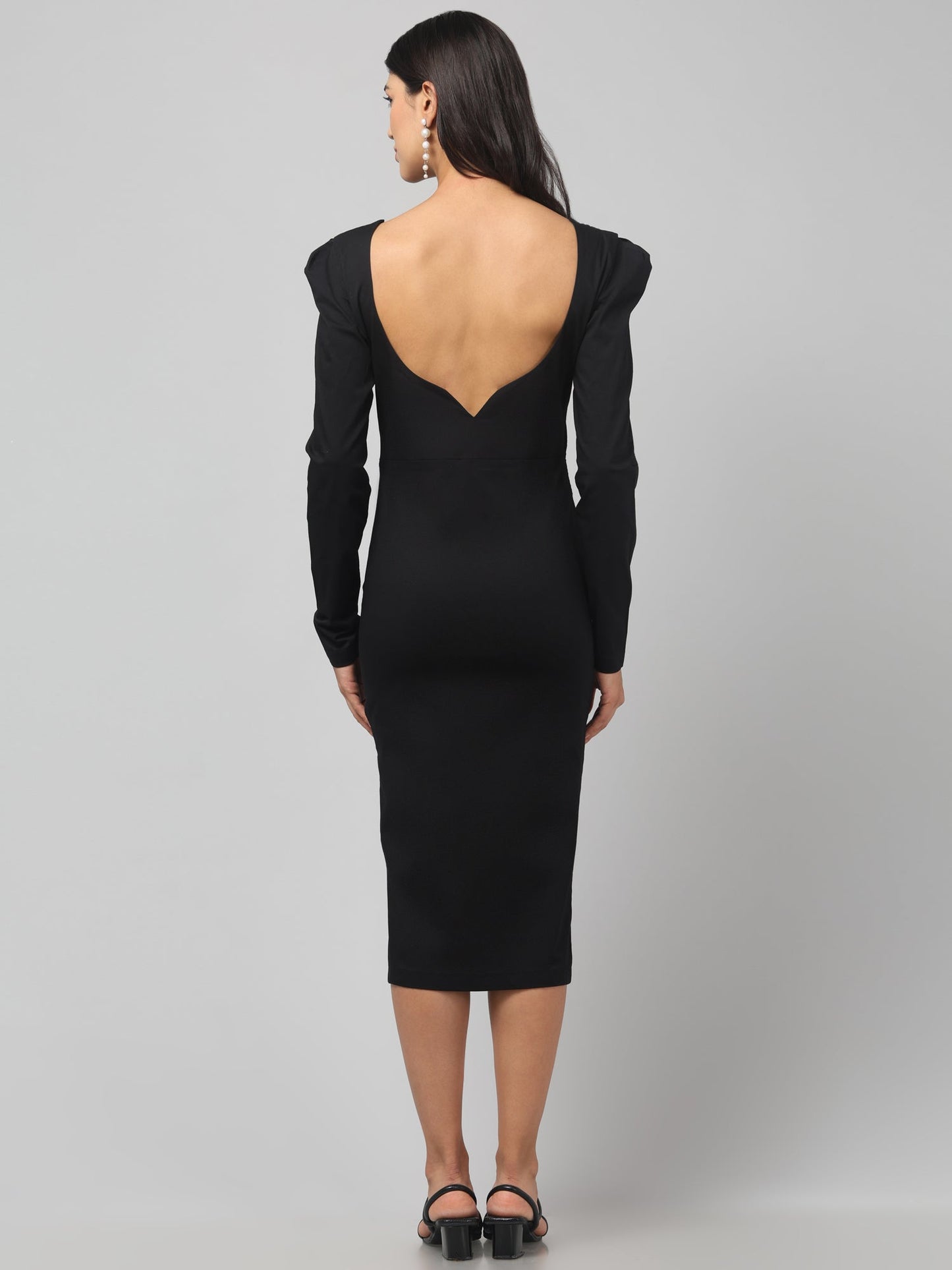 Velvette Noir Slit Dress