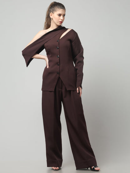 Asymmetria One-Shoulder Blazer Set