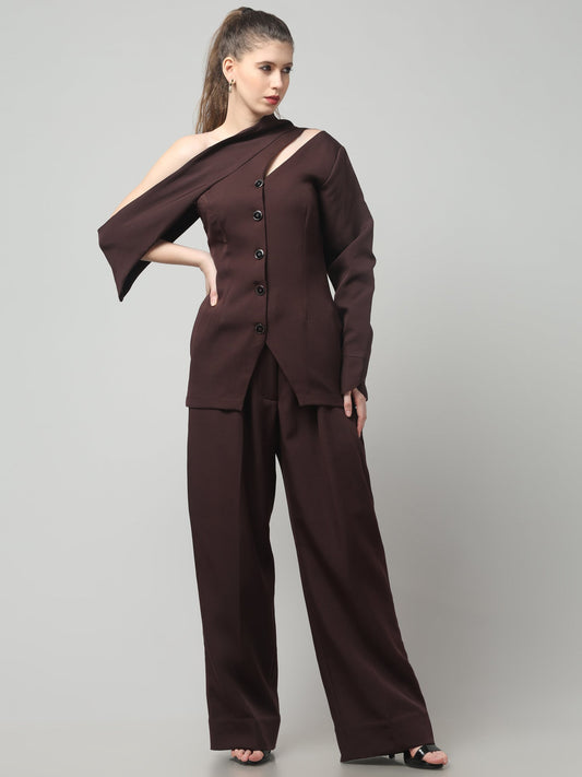 Asymmetria One-Shoulder Blazer Set