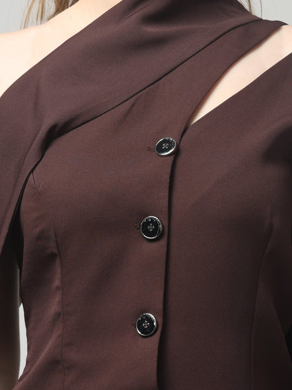 Asymmetria One-Shoulder Blazer Set