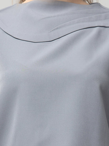 Slate Asymmetric Draped Co-ord Set