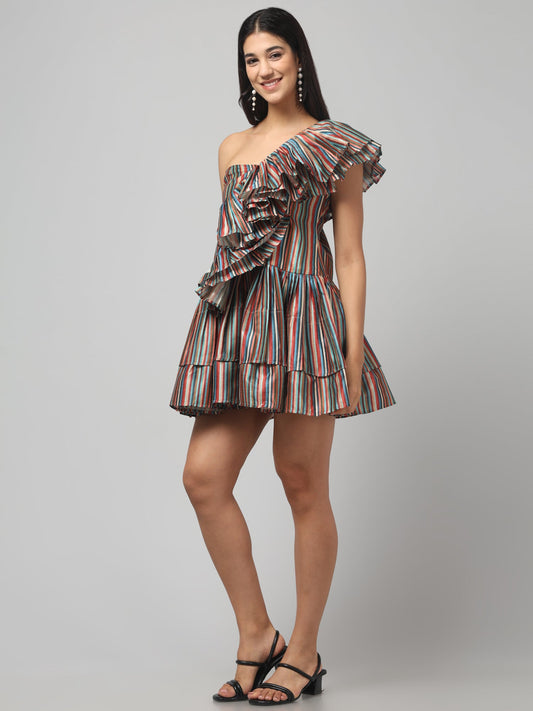 Confetti Rush One-Shoulder Dress