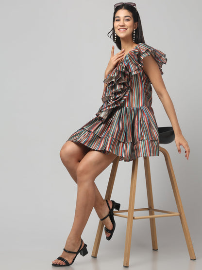 Confetti Rush One-Shoulder Dress