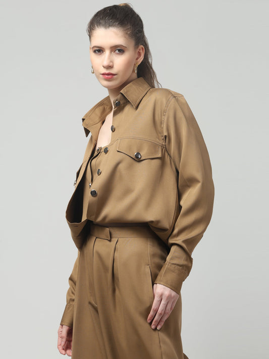 Camel Folded Shirt