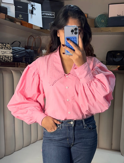 Rose Puff Elegance Shirt 🌸