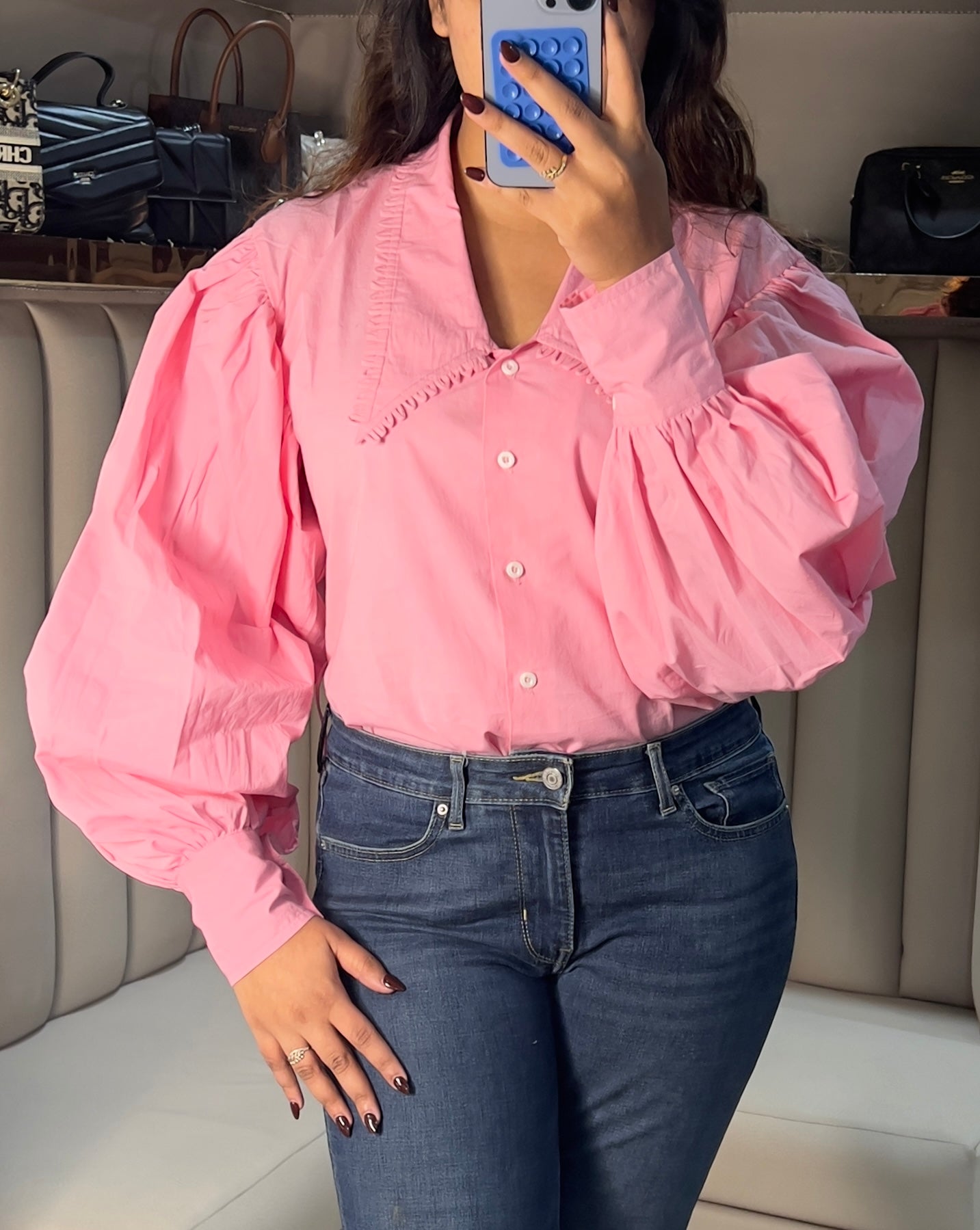 Rose Puff Elegance Shirt 🌸