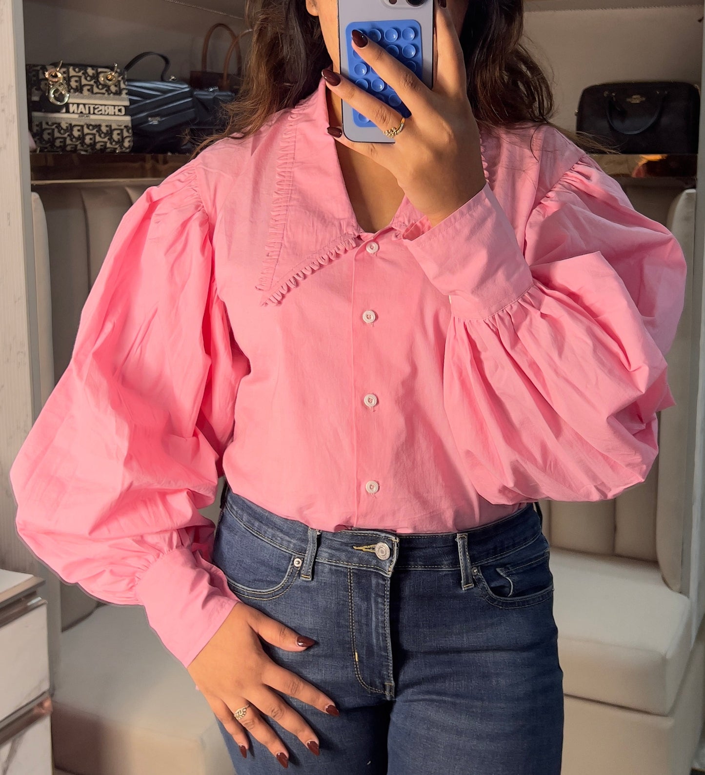 Rose Puff Elegance Shirt 🌸