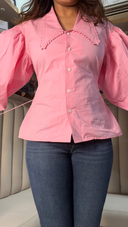 Rose Puff Elegance Shirt 🌸
